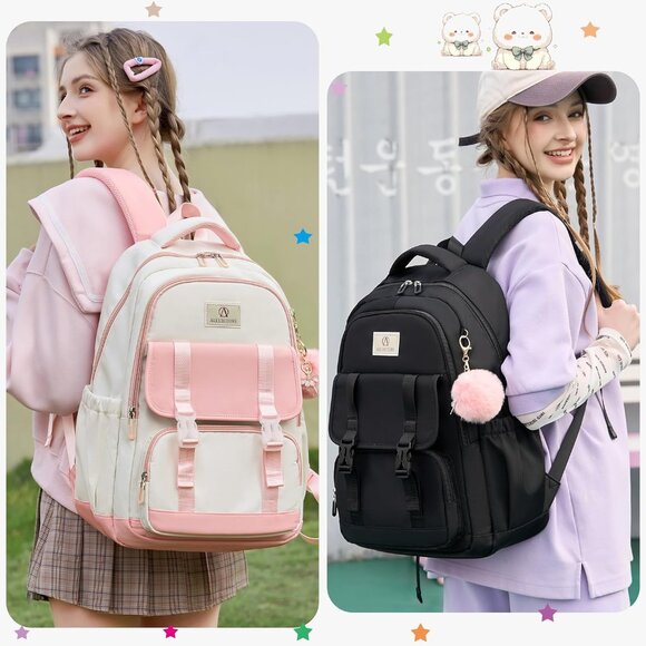 Backpack for Girls Women 15.6 Laptop School Travel Bookbag Kids Elementary - Picture 2 of 6